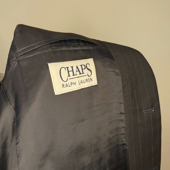 Chaps Ralph Lauren Pinstripe Suit Jacket Gray Mens 46R–48R (Estimated) - Picture 3 of 6